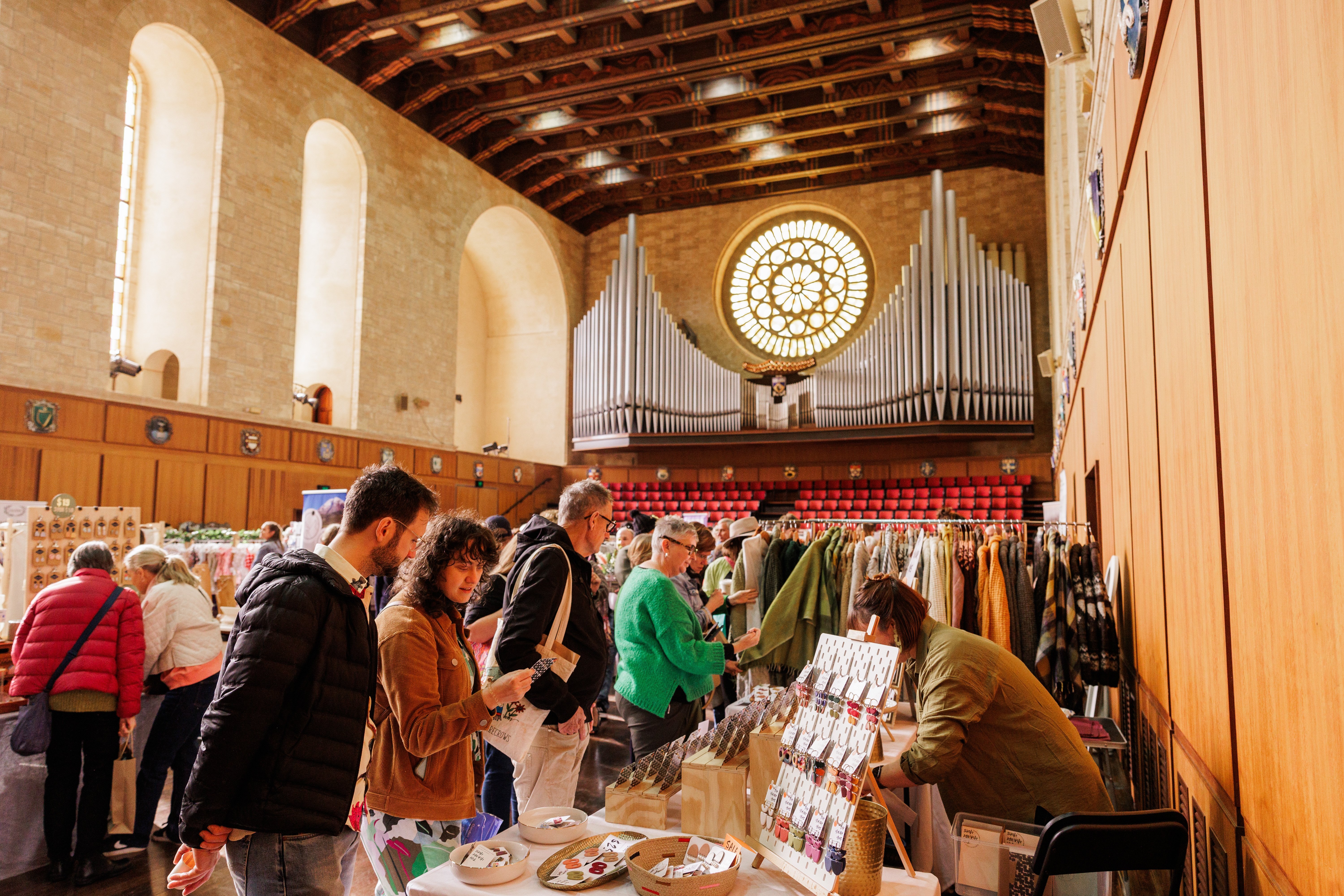 people browsing market