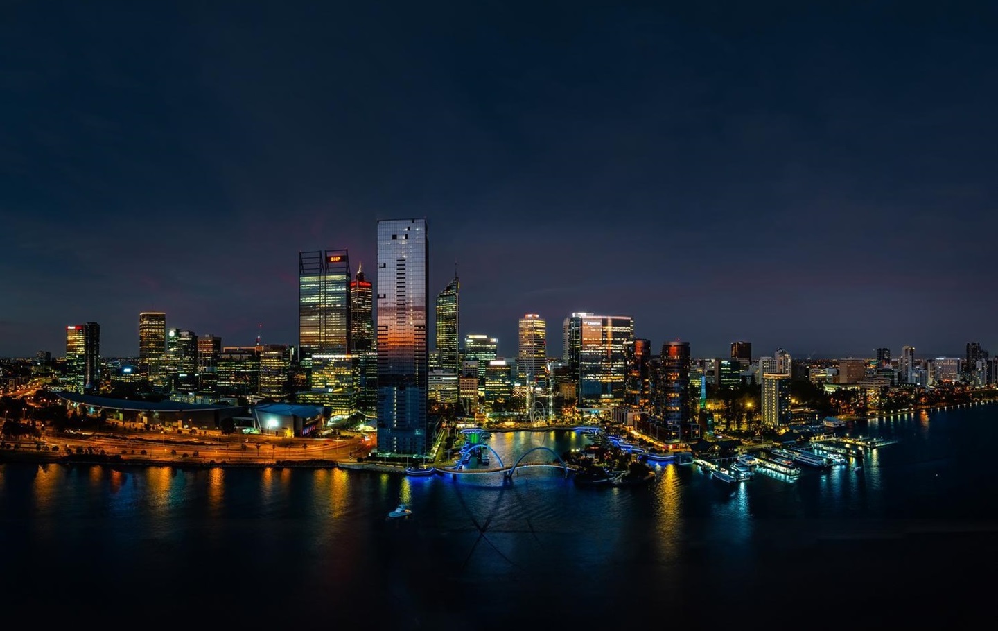 Perth skyline at night