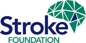 Geometric and type logo for the Stroke Foundation