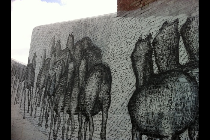 Border Crossing mural near Roe Street