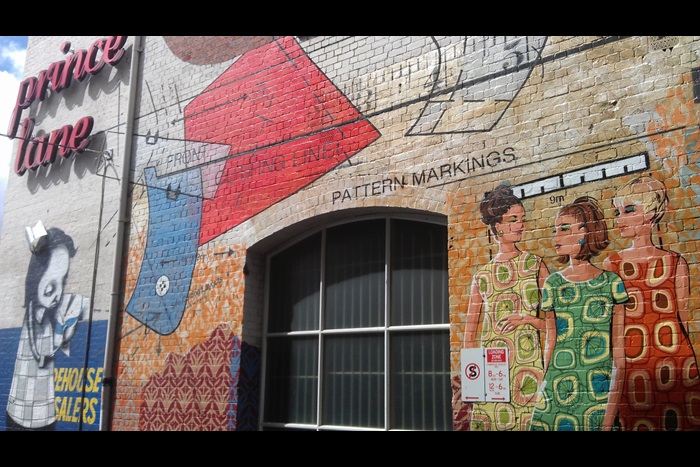 Various mural in Prince Lane