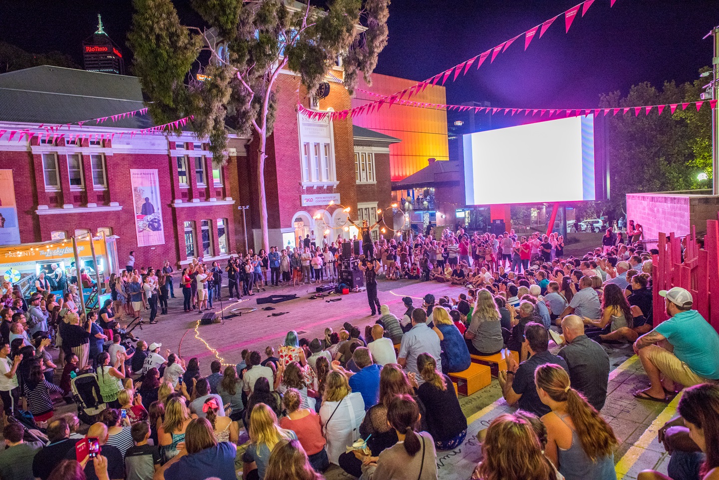 An outdoor event at the Perth Cultural Centre