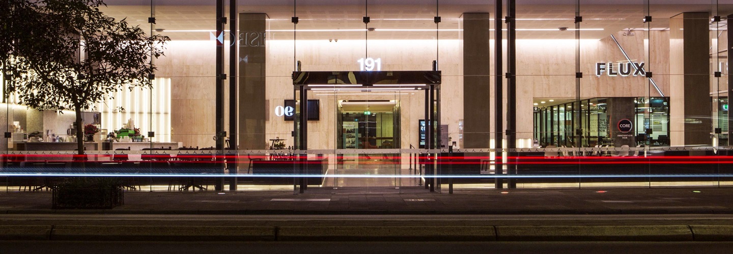 Ground floor of tall building