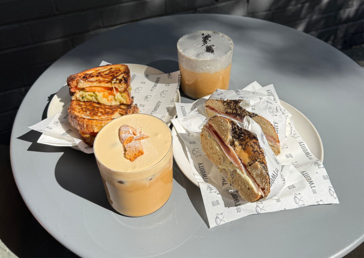 Bagels and coffee at 20 Twenty Cafe