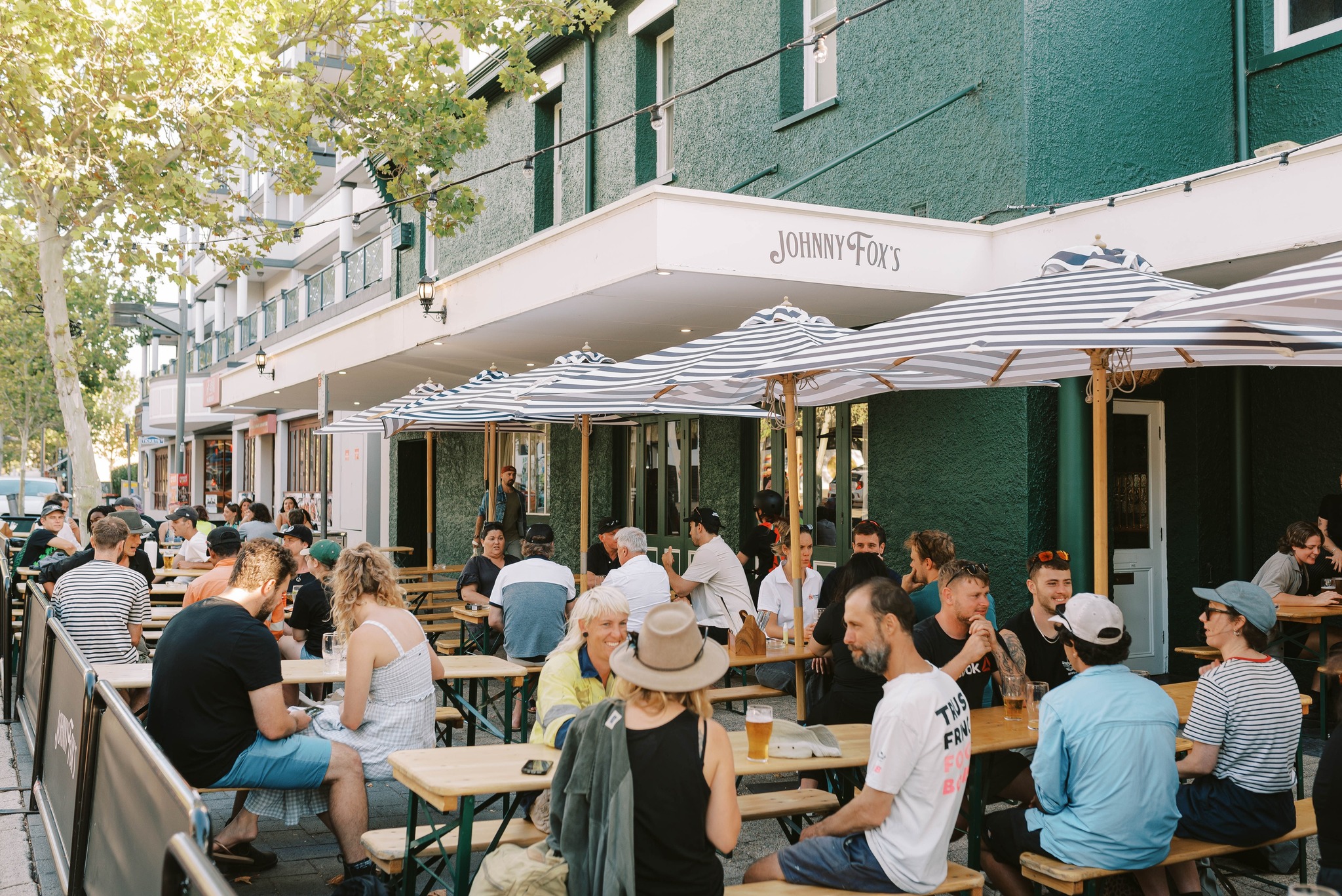 Beer garden at Johnny Fox's