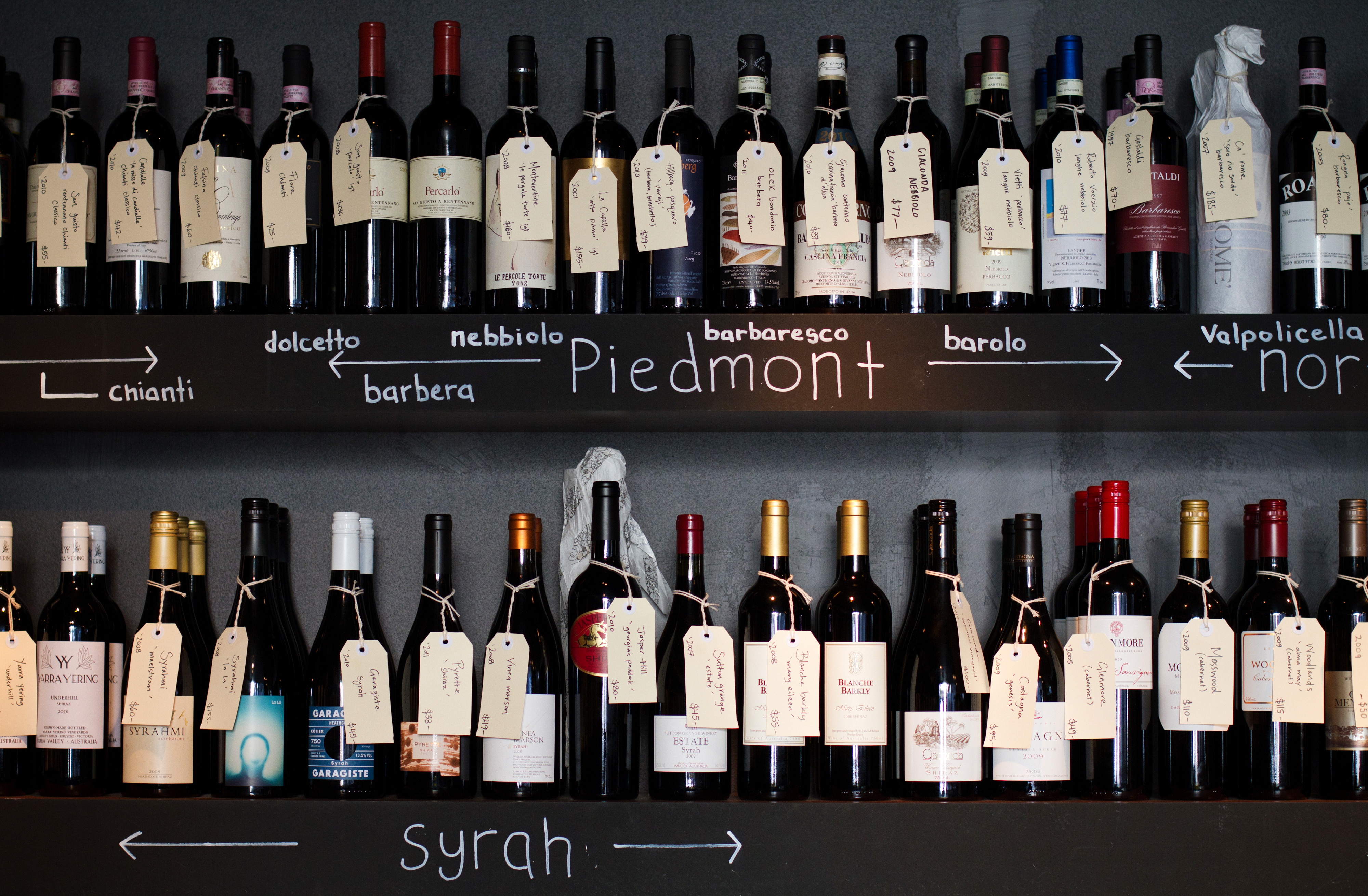 Wine bar at Lalla Rookh