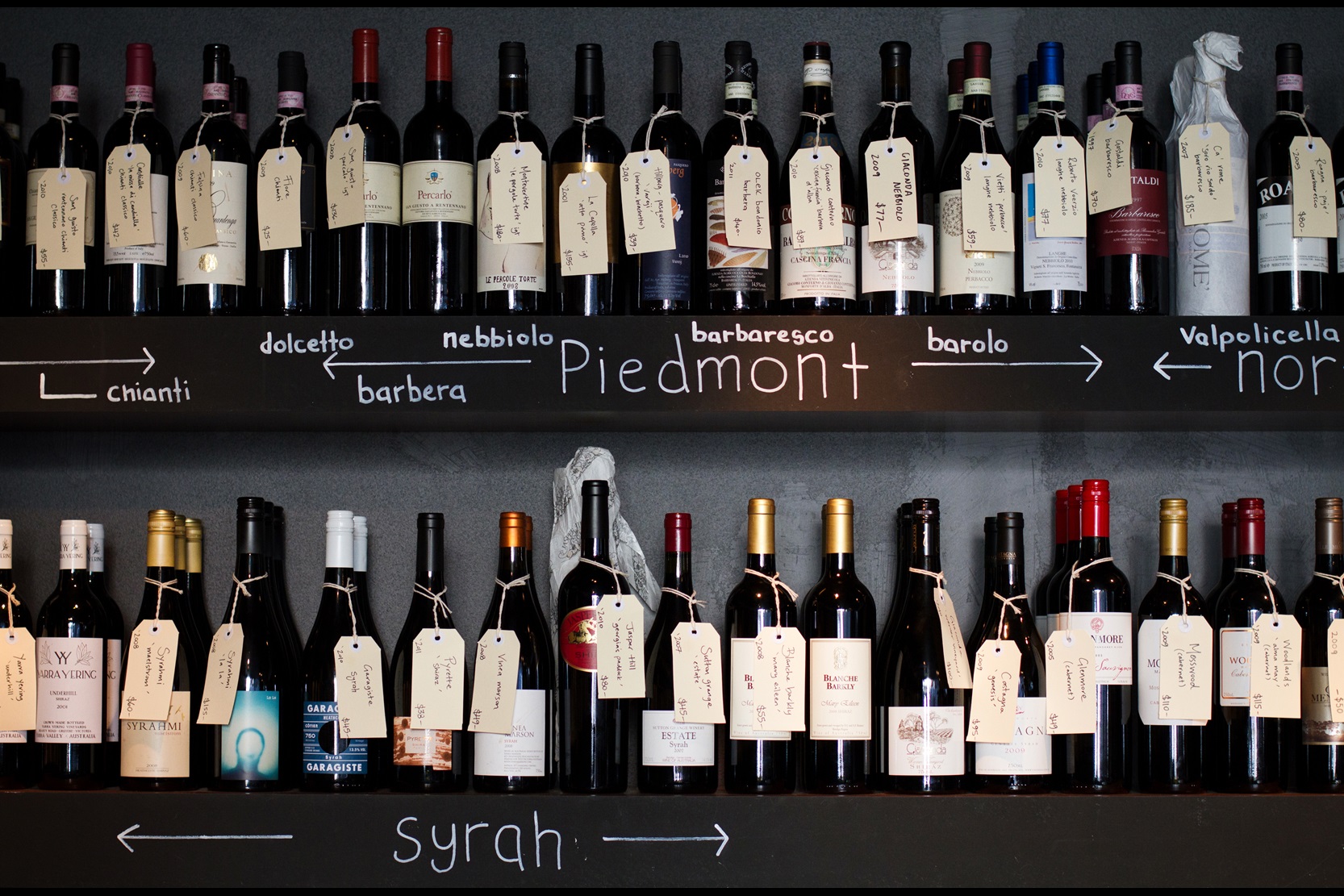 Wine bar at Lalla Rookh