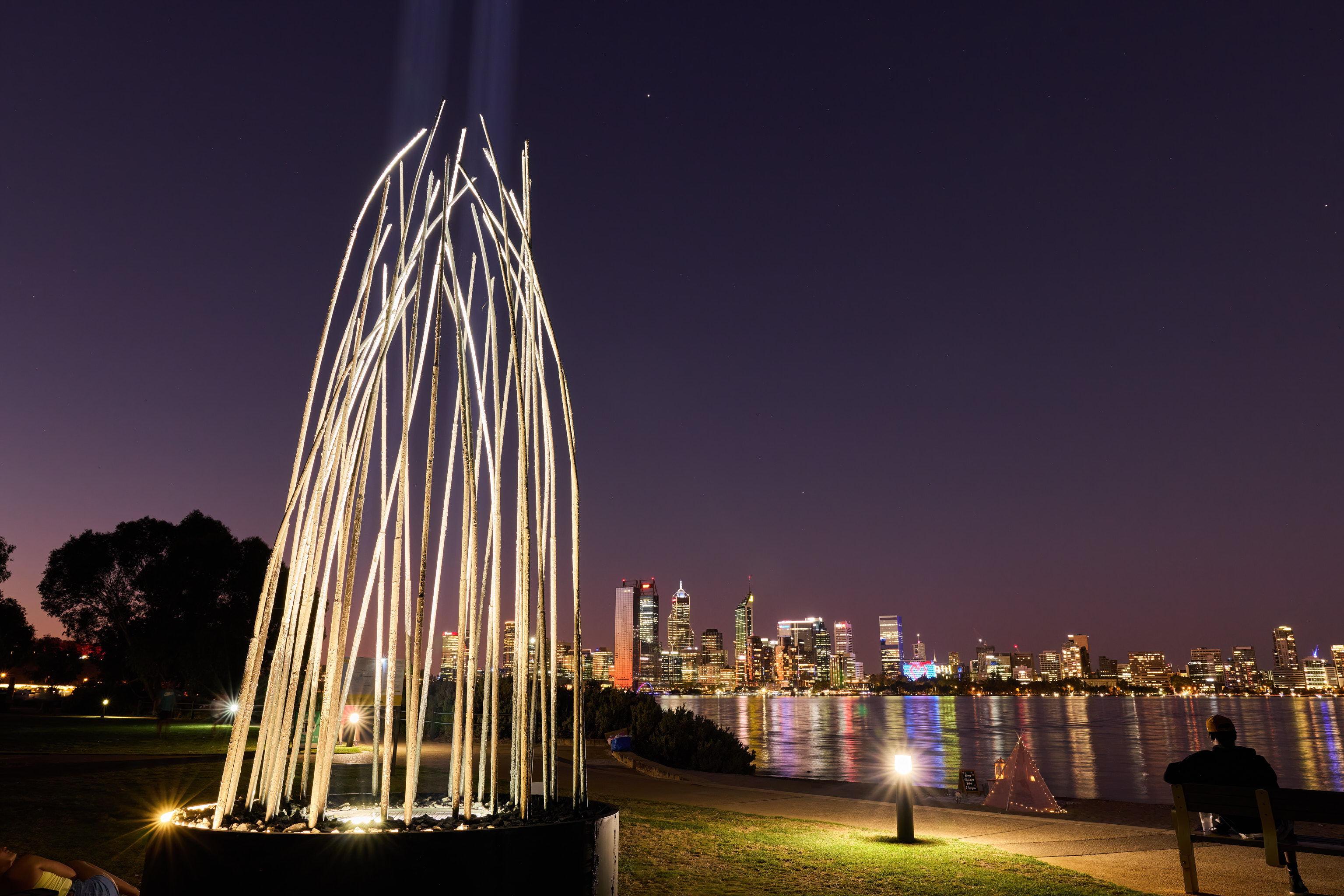 Karla Bidi light installation at Perth Festival