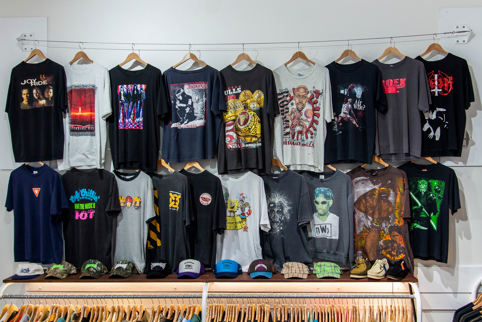 Clothing at Cold Wave vintage store in Perth