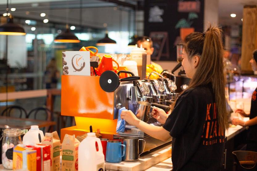 Barista at Kinky Lizard Cafe