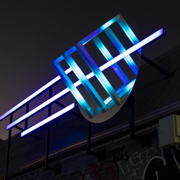 Beamhacker light installation Nick's Lane Northbridge