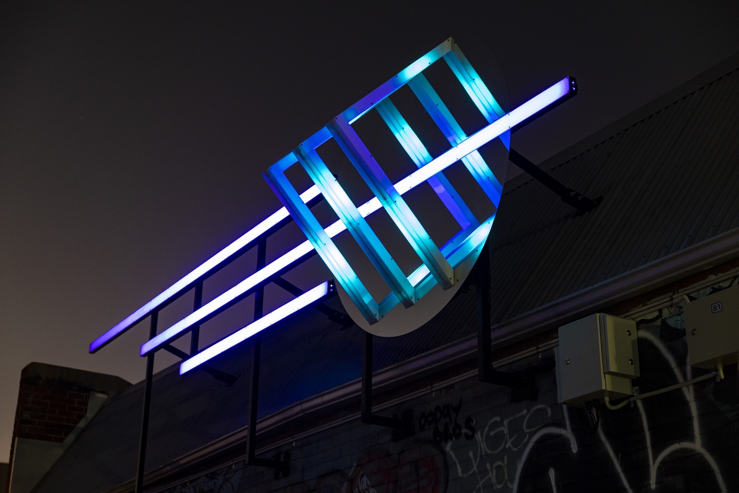 Beamhacker light installation Nick's Lane Northbridge